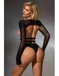 Ensemble culotte et top seins nus résille - J Lingerie 2