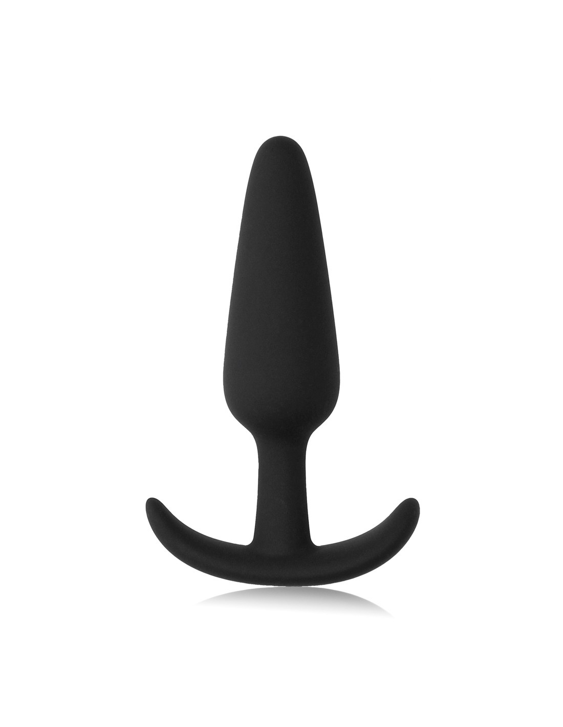 Plug anal débutant en silicone doux avec petite taille et base évasée